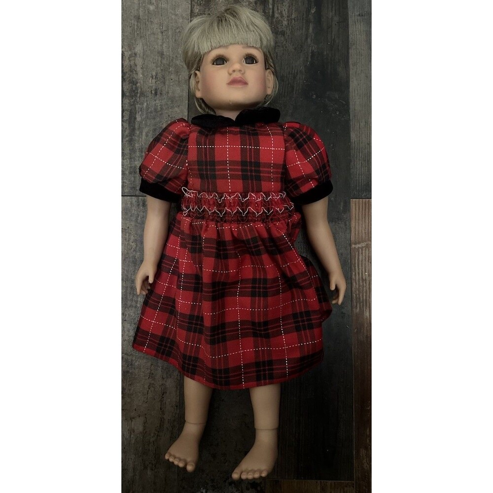 My Twinn Doll Blonde Hair Brown Eyes Vintage 2006 Body 1997 Head Red Dress